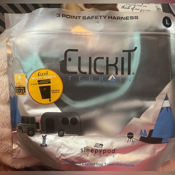 Large Sleepypod Safety ClickIt Terrain 3 Point Safety Harness Bundle- Blue - Picture 11 of 14